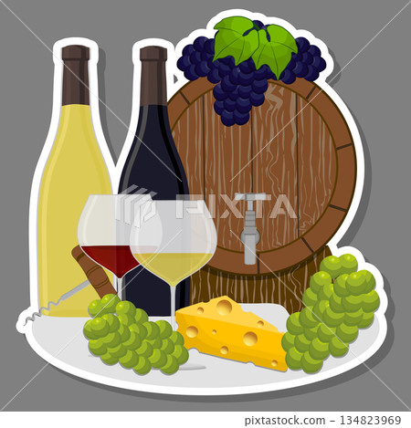 Various sweet tasty natural wine 134823969