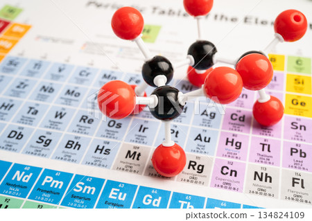 Molecules chemical on a periodic table. Molecules chemical on a periodic table. 134824109