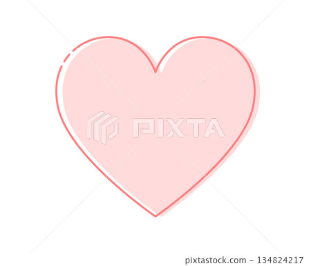 粉紅色的心形圖標 粉紅色的心形圖標 134824217