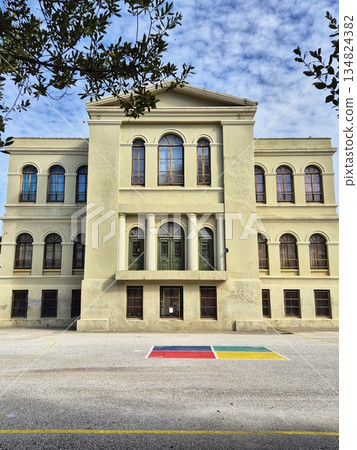 Alexandroupolis, Greece - November 2, 2025. Old administrative building or Pedagogical Academy Alexandroupolis, Greece - November 2, 2025. Old administrative building or Pedagogical Academy 134824382