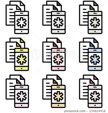 插圖圖示素材集:醫療文件275 插圖圖示素材集:醫療文件275 134824418