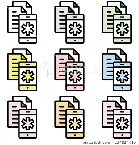 插圖圖示素材集:醫療文件276 插圖圖示素材集:醫療文件276 134824419