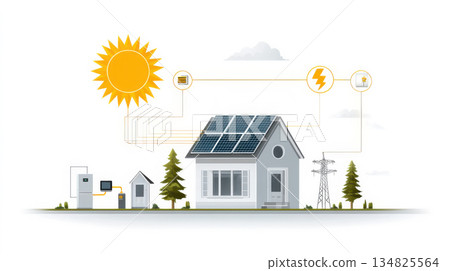 ZEH Net Zero Energy House 134825564