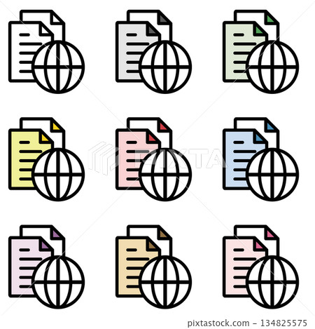 Illustration icon material: Internet file 028 Illustration icon material: Internet file 028 134825575