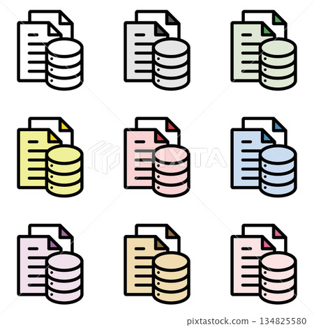 Illustration icon material: Disk file 032 Illustration icon material: Disk file 032 134825580
