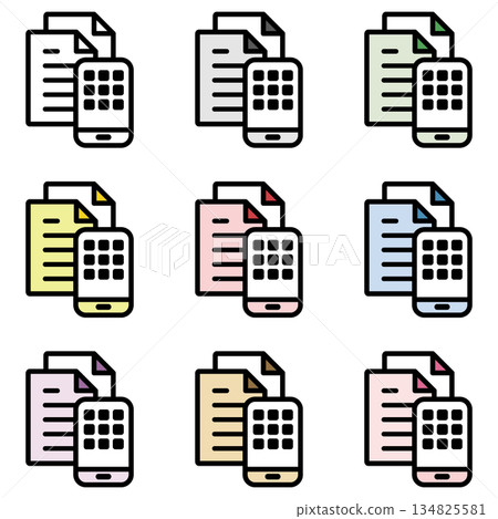 Illustration icon material: Smartphone file 034 Illustration icon material: Smartphone file 034 134825581