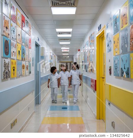 兒童病房的醫院室內設計 134825642