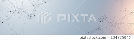 Abstract tech network connection dots illustration. Digital background and big data technology. Blue background with plexus lines. Geometric background with abstract mesh Abstract tech network connection dots illustration. Digital background and big data technology. Blue background with plexus lines. Geometric background with abstract mesh 134825945