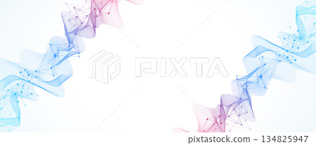 Abstract tech network connection dots illustration. Digital background and big data technology. Blue background with plexus lines. Geometric background with abstract mesh Abstract tech network connection dots illustration. Digital background and big data technology. Blue background with plexus lines. Geometric background with abstract mesh 134825947