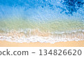 High angle view of the sea and sandy beach on the island, beautiful blue water. 134826620