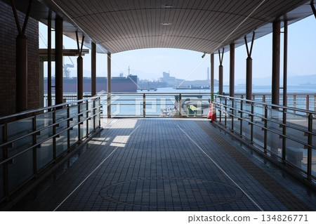 The view from the outer walkway of Kure City Central Pier Terminal The view from the outer walkway of Kure City Central Pier Terminal 134826771