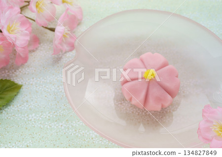 Seasonal Japanese sweets "Sakura" Seasonal Japanese sweets "Sakura" 134827849
