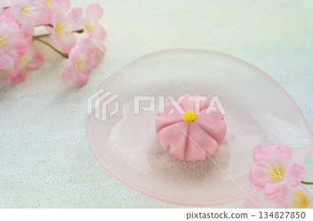 Seasonal Japanese sweets "Sakura" Seasonal Japanese sweets "Sakura" 134827850