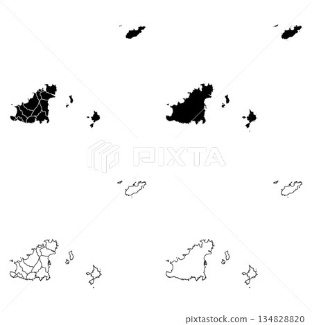 Guernsey Outline and Solid Fill Map Set. Guernsey Outline and Solid Fill Map Set. 134828820