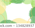 Spring/Summer watercolor frame illustration based on green 134828937