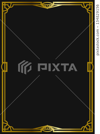 Retro Art Deco Frame 17 (Gold) Retro Art Deco Frame 17 (Gold) 134829156
