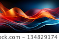 Abstract wave background with red and blue flowing 134829174