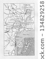 Old map of Tokyo City (15 wards) in 1926 134829258