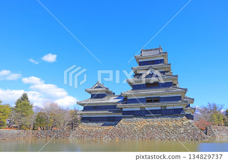 長野縣松本市國寶松本城風景 長野縣松本市國寶松本城風景 134829737