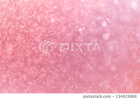 Soft pink glitter bokeh background with dreamy light particles and romantic pastel texture. Copy space 134829868