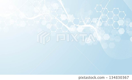 Health care abstract background with hexagons, lines and dots. Medical innovation banner template concept. Biology and pharmaceutical technology background, illustration. Health care abstract background with hexagons, lines and dots. Medical innovation banner template concept. Biology and pharmaceutical technology background, illustration. 134830367