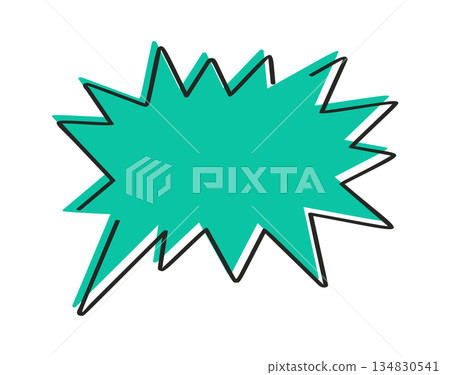 Speech bubble burst doodle design 134830541