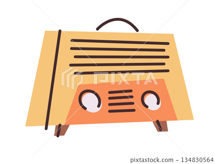 Vintage radio old-school media design 134830564