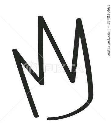 Crown doodle hand drawn scribble Crown doodle hand drawn scribble 134830663