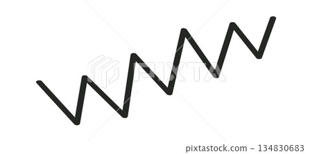 Zigzag underline doodle scribble element Zigzag underline doodle scribble element 134830683