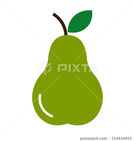 Green Pear A crisp, fresh pear, with its smooth, vibrant green skin Green Pear A crisp, fresh pear, with its smooth, vibrant green skin 134830955