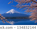 AI-photo-Art "Cherry blossoms and Mt. Fuji against the blue sky" Edited and finished with AI based on the photo taken by the artist 134832144