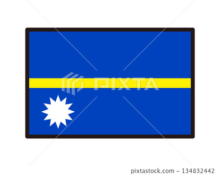 諾魯國旗插圖素材 3 134832442