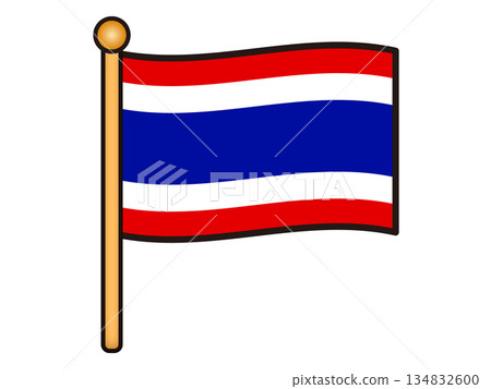 Simple Thai flag illustration material Simple Thai flag illustration material 134832600