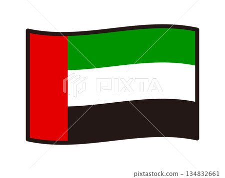 Dubai flag icon illustration material 3 134832661