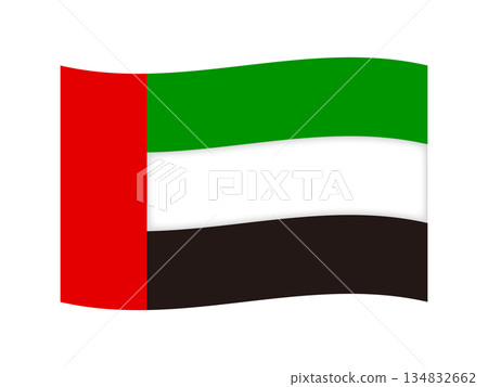 Dubai flag icon illustration material 4 134832662