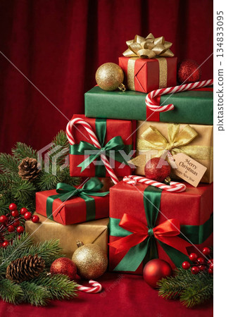 Festive Gift Stacks Festive Gift Stacks 134833095