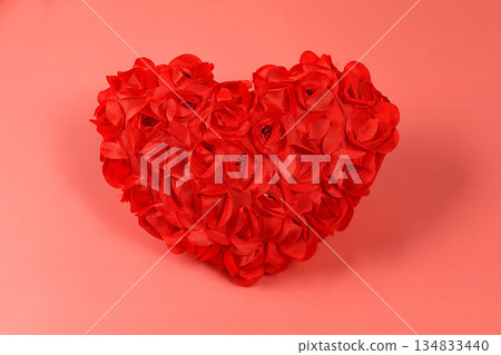 Greeting card with red hearts, background, Valentine's day or women's day concept, banner with place for text, Happy holidays, elements for use in a graphic editor, patern, selective focus Greeting card with red hearts, background, Valentine's day or women's day concept, banner with place for text, Happy holidays, elements for use in a graphic editor, patern, selective focus 134833440