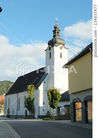 Historic European Catholic Church in the Old Village Historic European Catholic Church in the Old Village 134833477