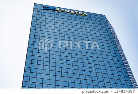 Seattle, Washington, USA - July 26, 2024: Symetra brand logo. Logo trademark brand of company provides retirement named Symetra. Logotype of Symetra. Insurance company Symetra Seattle, Washington, USA - July 26, 2024: Symetra brand logo. Logo trademark brand of company provides retirement named Symetra. Logotype of Symetra. Insurance company Symetra 134834397