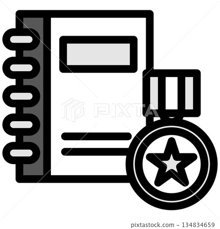Illustration icon material set: Medal sports file 348 134834659