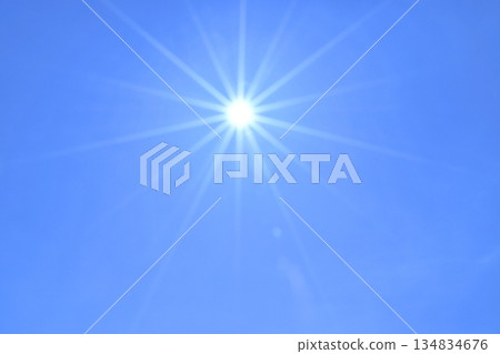 Blue sky and sun, direct sunlight (Fix photo) Blue sky and sun, direct sunlight (Fix photo) 134834676