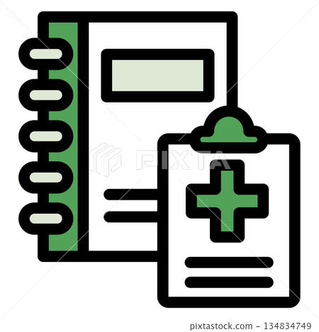Illustration icon material: Medical file 207 Illustration icon material: Medical file 207 134834749
