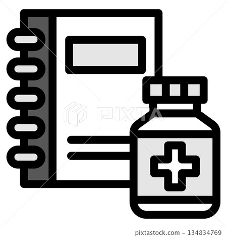 Illustration icon material: Medical file 222 Illustration icon material: Medical file 222 134834769