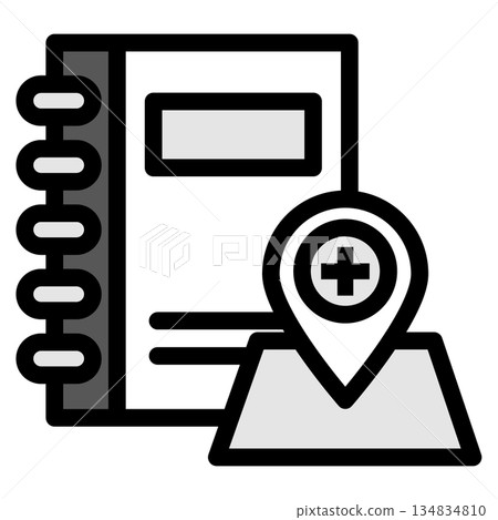 Illustration icon material: Medical file 264 134834810
