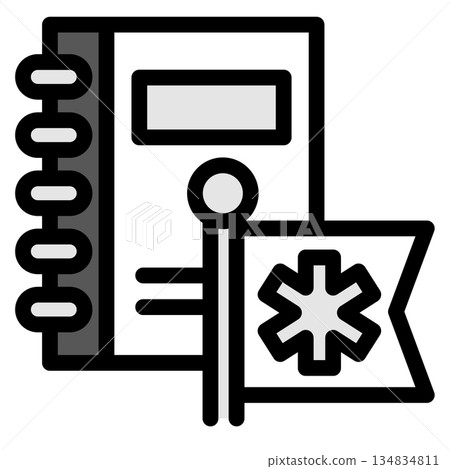 Illustration icon material: Medical file 265 Illustration icon material: Medical file 265 134834811