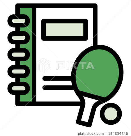 Illustration icon material: Table tennis sports file 292 Illustration icon material: Table tennis sports file 292 134834846