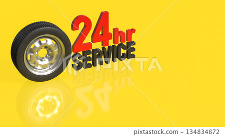 Twenty Four Hour Automotive Roadside Service Concept 3d render. 134834872