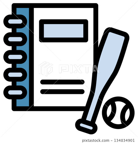 插圖圖示素材集:棒球運動文件 296 插圖圖示素材集:棒球運動文件 296 134834901