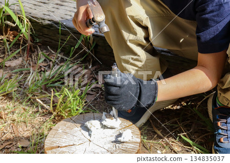 玩化石的孩子（8歲男孩） 134835037