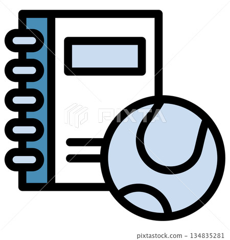 插圖圖示素材：網球運動文件 302 134835281